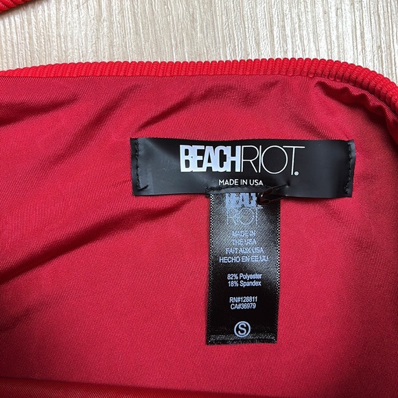 Beach riot Celine Cutout One-Shoulder One-Piece Swimsuit, red swim small 1197 - Picture 5 of 6